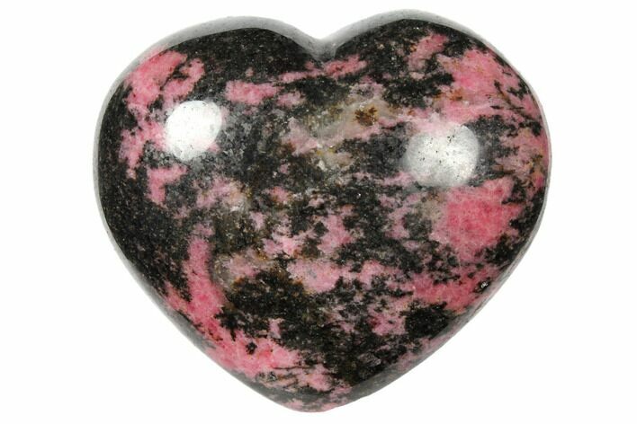 Polished Rhodonite Heart - Madagascar #126767